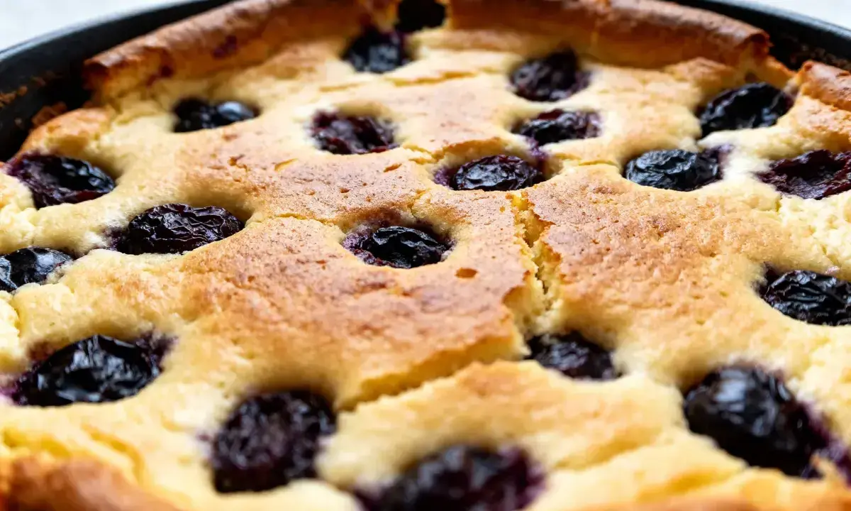 Tarte aux pruneaux, un délice comme la recette de grand-mère. Dorée et moelleuse, elle est parsemée de fruits savoureux.