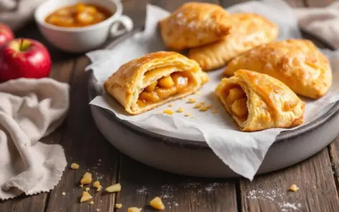 Délicieux chaussons aux pommes dorés, garniture généreuse de pommes fondantes. Une gourmandise réconfortante.