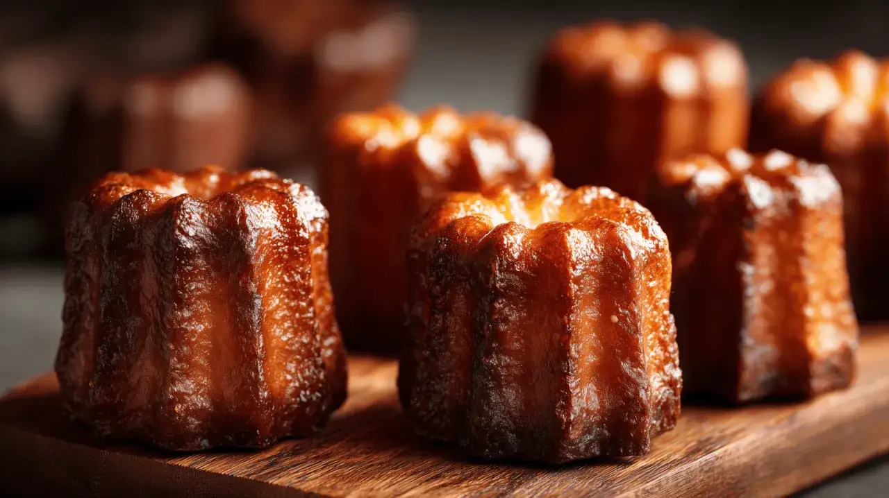 Délicieux cannelés dorés, parfaits pour une recette facile. Leur croûte caramélisée et leur cœur moelleux invitent à la gourmandise.